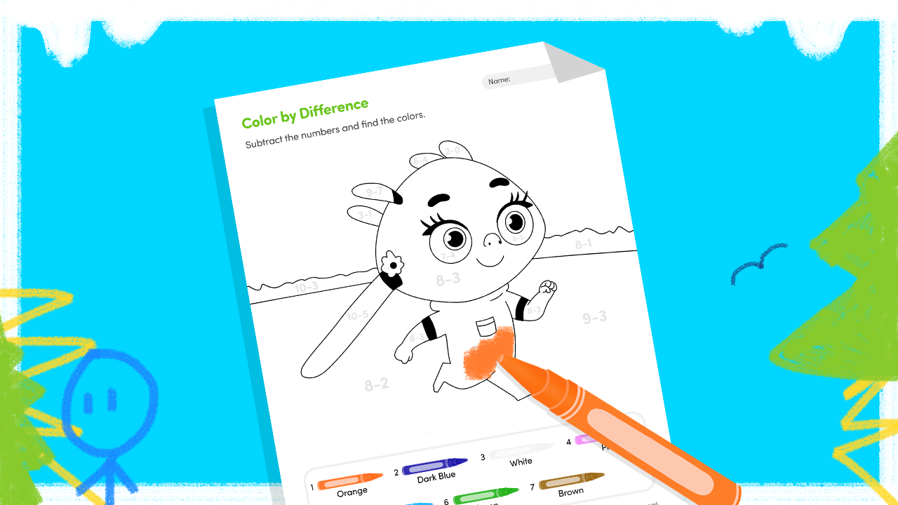 Color by Difference- Subtraction Color Activity