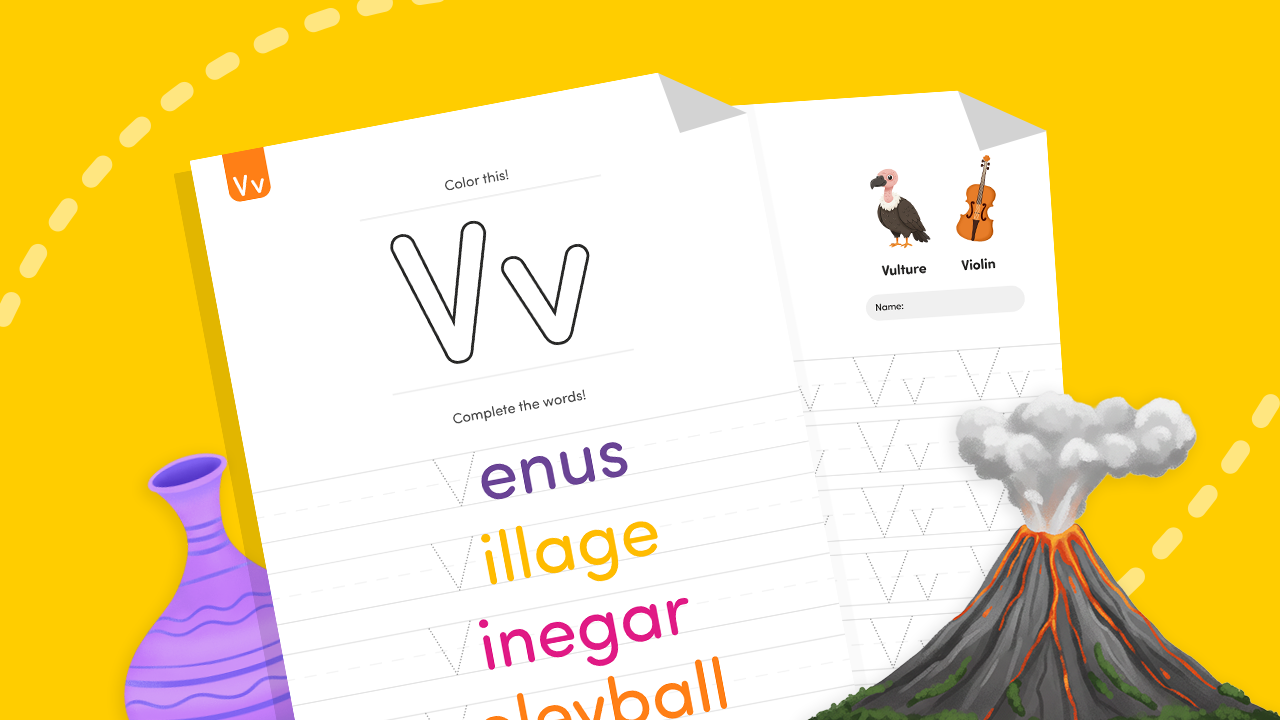 Find the Letter V: Preschool & Pre-K Worksheet