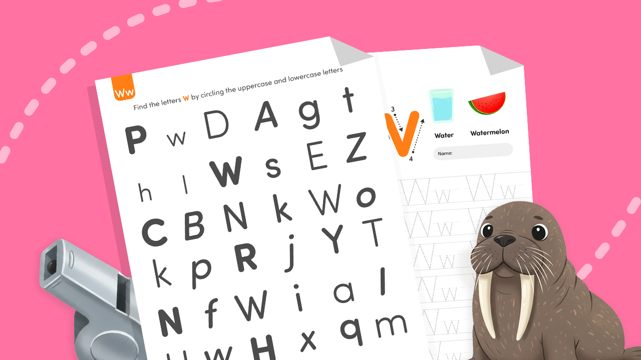 Find the Letter W: Preschool & Pre-K Worksheet