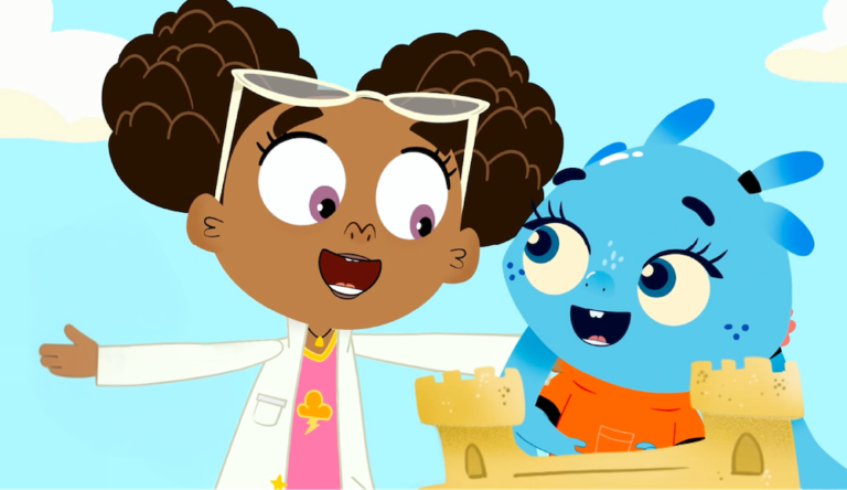 WonJo Kids cartoon characters greeting each other and saying please, thank you, and sorry in a colorful friendly scene