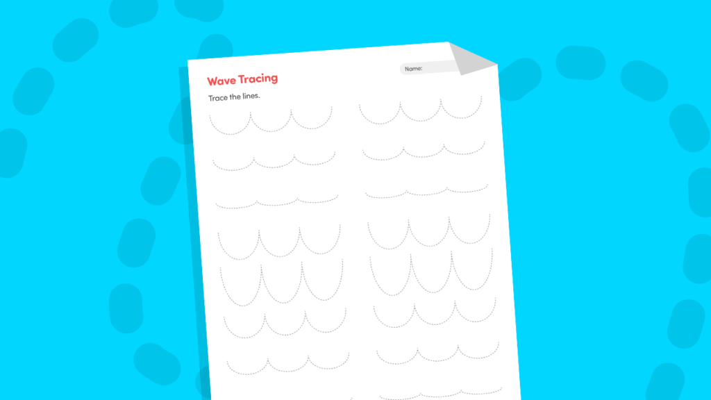 Wave and Spiral Tracing Worksheet | Free Printable | WonjoKids