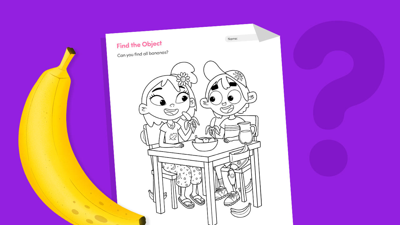 Easy hidden pictures worksheet printable for preschool kids