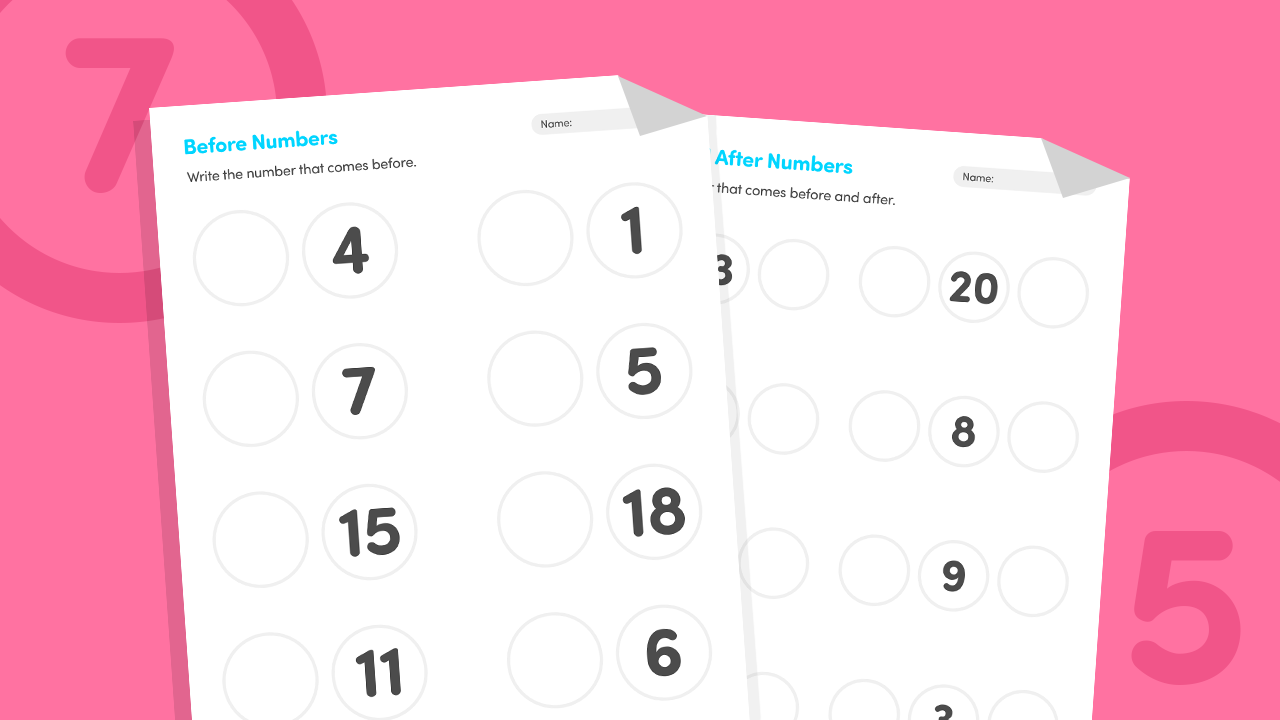 Before, After, and Between Numbers (0–20)