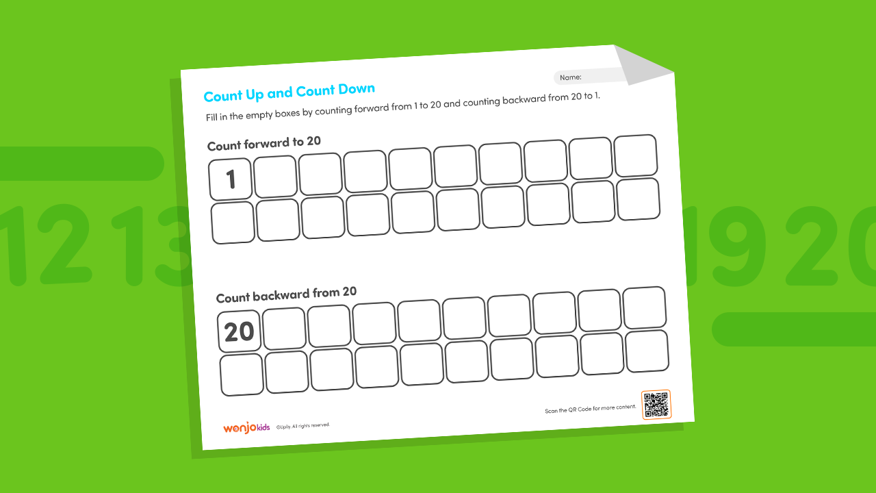 Counting Forward and Backward 0–20