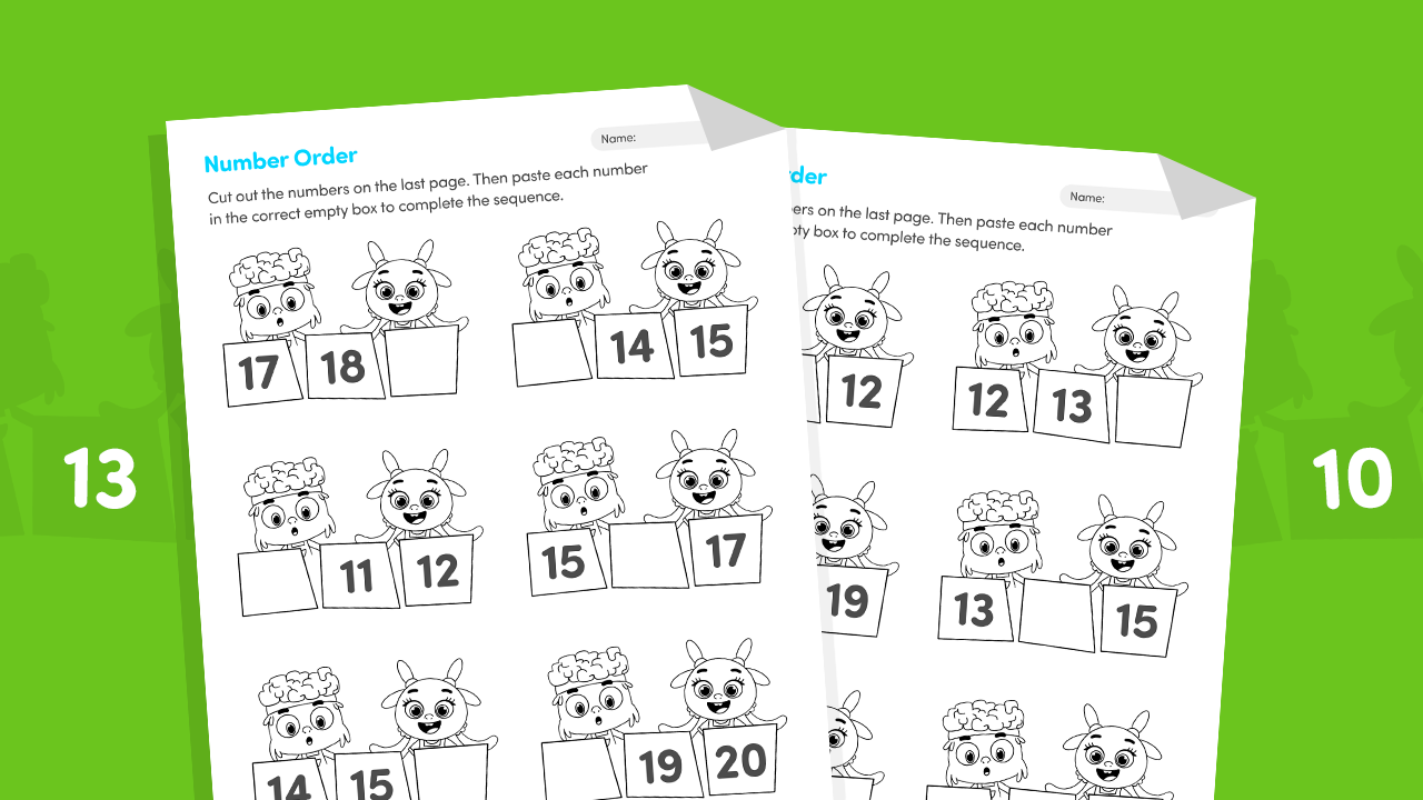 Number Order 10–20 (Cut and Paste)