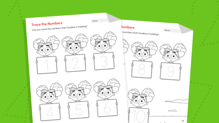 Trace Numbers 1-10 (Jumbo) | Free Printable for Kids